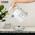 thumbnail image 6 of Open Box Haden Dorset 1.7 Liter Electric Water Kettle w/ 360-Degree Base Ivory, 6 of 11