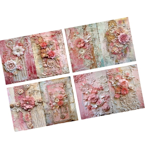 8 SheetsA5 Scrapbooking Paper Flowers Paper Scrapbook Paper Craft Paper Background Paper Journal Supplies