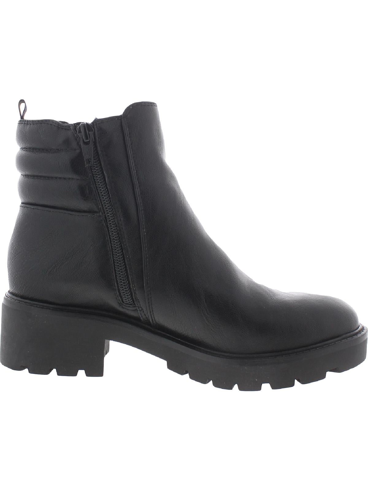 WHITE MOUNTAIN Women's Dada Chelsea Boot - Quilted Detail, Chunky Lug Sole, Approx. 5" Shaft
