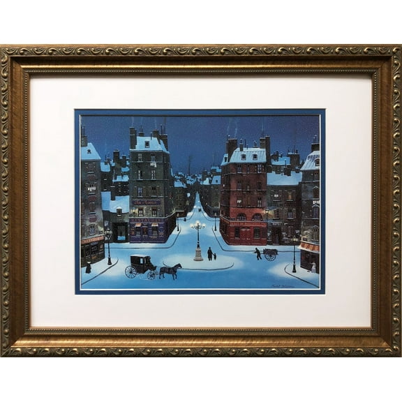 Michel Delacroix "Nuit de Decembre" CUSTOM FRAMED Primitive Art Generic