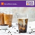 thumbnail image 5 of Stack Man [100 Sets - 20 oz.] Clear Plastic Cups with Straw Slot Lid, PET Crystal Clear Disposable 20oz Plastic Cups with lids, 5 of 5
