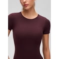 thumbnail image 5 of CRZ YOGA Softembrace High Neck Tops for Women Soft Casual Shirts Basic Short Sleeve T-Shirt, 5 of 6