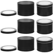 Raindrops 6Pcs Metal Flower Pot with Lid Black Tinplate Planter for Indoor Outdoor Plants