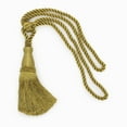thumbnail image 3 of Elegant Lustrous Curtain Tassel Tieback, Tassel Length 8 1/2" (21.5cm), 30" Spread (76cm) (Style# TBC085), Dark Olive Green #9628 (Dark Yellow Green) Set of 2, 3 of 6