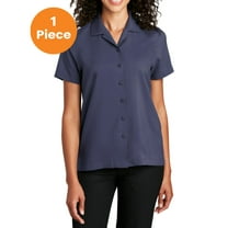 Port Authority LW400 Ladies Short Sleeve Performance Staff Shirt, True Navy, S, Women's Dress Shirt