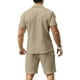 thumbnail image 4 of Conjunto de polo y pantalones cortos KUYIGO, casual de verano para hombre, color caqui M, 4 of 6