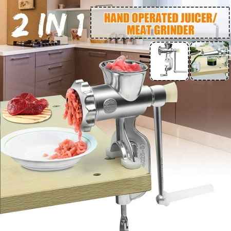 Hand Operated Sausage Meat Grinder Mincer Machine Aluminum Alloy Hand Operated 2 In 1 Health Meat Grinder Fruit Vegetable