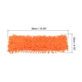 thumbnail image 2 of Uxcell Chenille Microfiber Mop Replacement Heads 39x12cm Floor Cleaning Pads Orange, 2 of 5