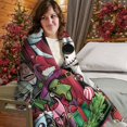 thumbnail image 6 of Christmas Flannel Blanket, Xmas Santa Monster Witch Throw Blanket Gifts for Kids Men Women, Funny Holiday Soft Blanket for Bedding Sofa 50 x 60 Inch, 6 of 7