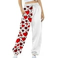 thumbnail image 3 of Zylanna Women's Sweatpants with Pockets, Elastic Waist Baggy Soft & Warm Love Print Casual Wide Leg Pants for Women Multicolor, 3 of 4