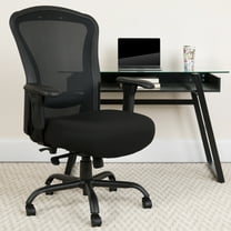 Emma   Oliver 24/7 400 lb. Big & Tall Black Mesh Synchro-Tilt Swivel Ergonomic Office Chair