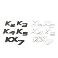 thumbnail image 2 of 3D Metal Chrome Black K2 K3 K4 K5 KX7 Letters Logo Rear Boot Trunk Emblem Badge Sticker Fit For Kia Car Styling Accessories, 2 of 6