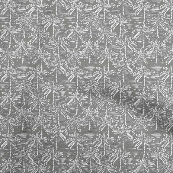 oneOone Cotton Poplin Gray Fabric Tree Sewing Material Print Fabric By The Yard 56 Inch Wide-XN