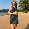 thumbnail image 3 of Lsque Sunflowers Pattern Summer Dresses for Women – Sleeveless T-Shirt Swing Sundress, Perfect for the Beach and Casual Days, 3 of 7