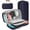 Navy Blue, variant on Durable Hard Shell Carrying Case Compatible with Nintendo Switch OLED, Joy-pad Controllers & AC Adapter - Protective Travel Storage Bag-White-American Standard