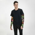 thumbnail image 5 of Bingfone Farmers Gardening Sleeves Sun Protection Arm Cooling Sleeves For Women Men With Thumb Hole - Watercolor Tropical Flowers, 5 of 8