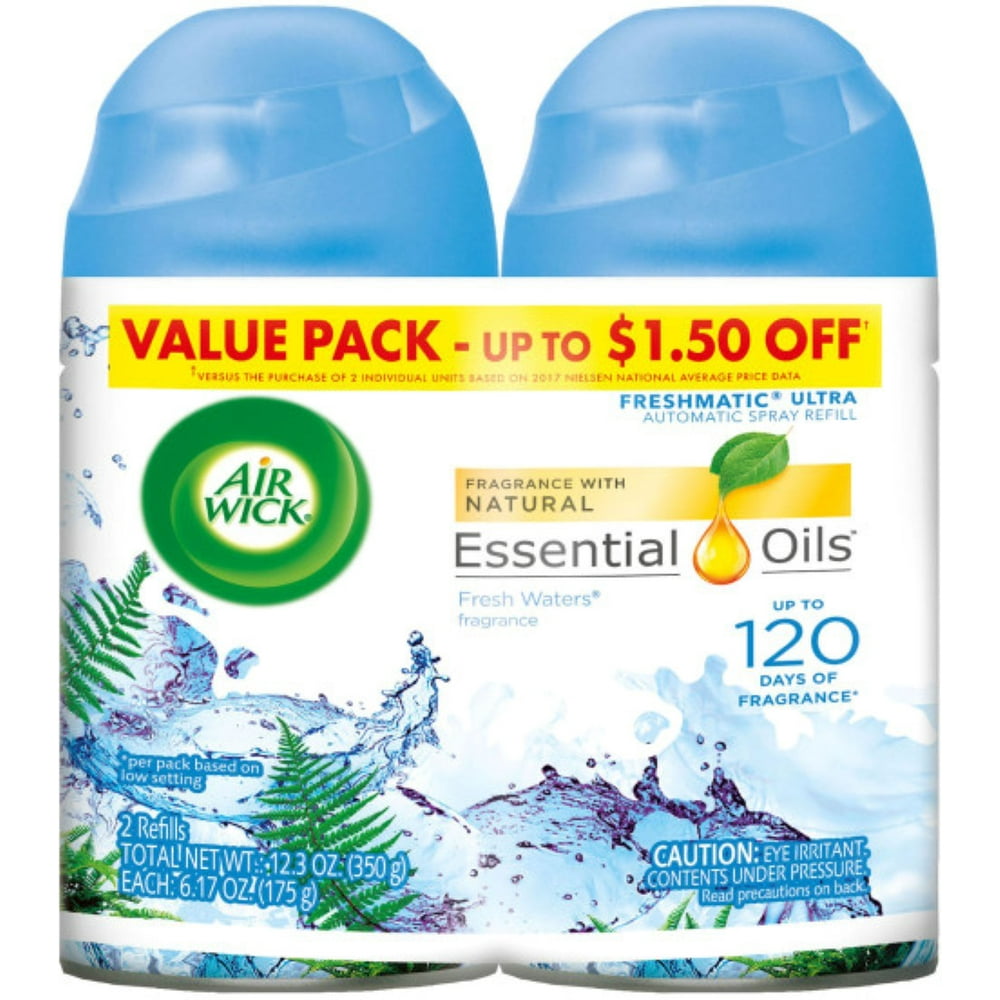 2 Pack Air Wick Freshmatic Automatic Spray Air Freshener, Fresh