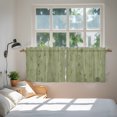 thumbnail image 4 of Sage Green Tier Curtains 24 Inch Length, Farmhouse Vintage Shabby Wooden Grain Cafe Short Curtains for Bathroom Over Sink, Small Kitchen Curtain Light Filtering Tiered Drapes 2 Panels 27.5"Wx24"L, 4 of 9