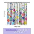 thumbnail image 6 of Polka Dot Shower Curtain for Kids Watercolor Cute Colorful Shower Curtain Set Waterproof Fabric Kids Bathroom Curtain with 12 Hooks 72''''x72'''', 6 of 6