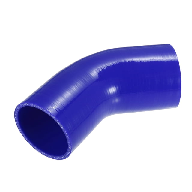 Manguera de silicona Unique Bargains 45 grados 2.8 a 3 pulgadas ID 4 capas azul