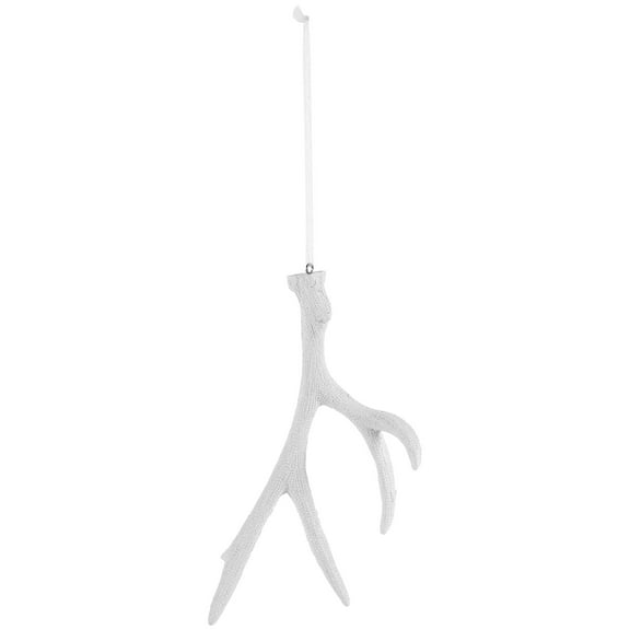 HONMEET Christmas Deer Antler Tree Ornament White Resin 1Pcs 6.3X2.9X1.6In
