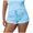 Blue, variant on ZUKMRJPC Dressy Sleepwear Shorts for Women Sexy Lace Hem Patchwork Shorts Drawstring High Waisted Knitted Ribbed Pajama Shorts