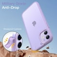 thumbnail image 3 of JETech Matte Case for iPhone 12/12 Pro 6.1-Inch, Shockproof Military Grade Drop Protection, Frosted Translucent Back Phone Cover, Anti-Fingerprint (Light Purple), 3 of 6