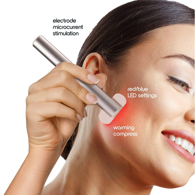 Icon by Tzumi 4-in-1 Light Therapy Wand, Blue and Red Light