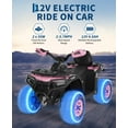 thumbnail image 4 of VTT pour Enfants 12 V avec Télécommande, Musique Bluetooth, Lumières, Suspension à Ressorts, 4 Roues Électrique à 2 Vitesses pour 2 à 6 Ans, 4 of 8