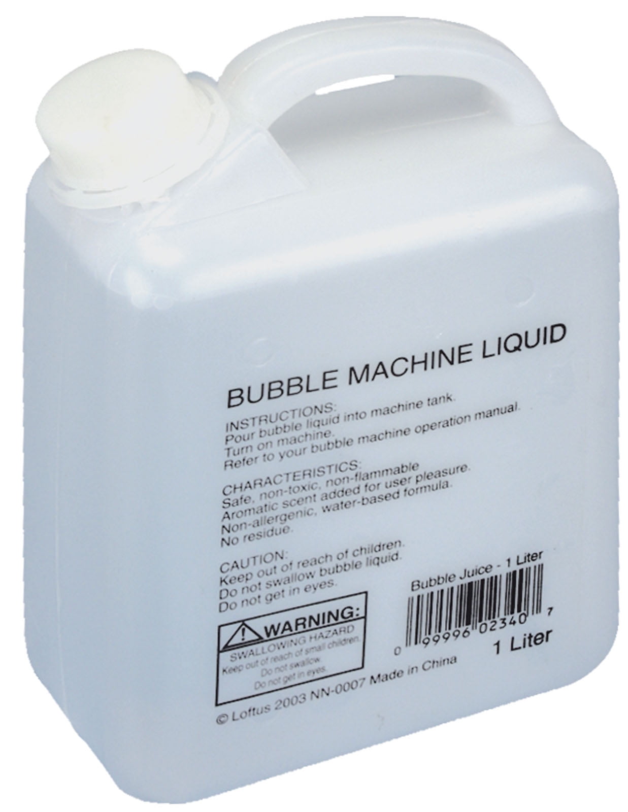 Loftus Aromatic Bubble Juice Refill 1 Liter Machine Liquid, Clear
