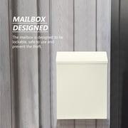 Homoyoyo Beige Wall-Mounted Decorative Mailbox and Practical Outdoor Indoor Use Secure Mail Storage