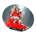 thumbnail image 1 of Housse de Table Élastique 47 Pouces, Nappe Ronde en Polyester, Imperméable, Motif Voiture de Noël, 1 of 7