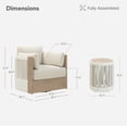 thumbnail image 6 of CHITA Outdoor Wood Patio Furniture Swivel Chair, 6 of 11