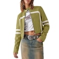 thumbnail image 2 of Chaqueta Saodimallsu de piel sintética para mujer con cremallera y cuello alto, 2 of 6