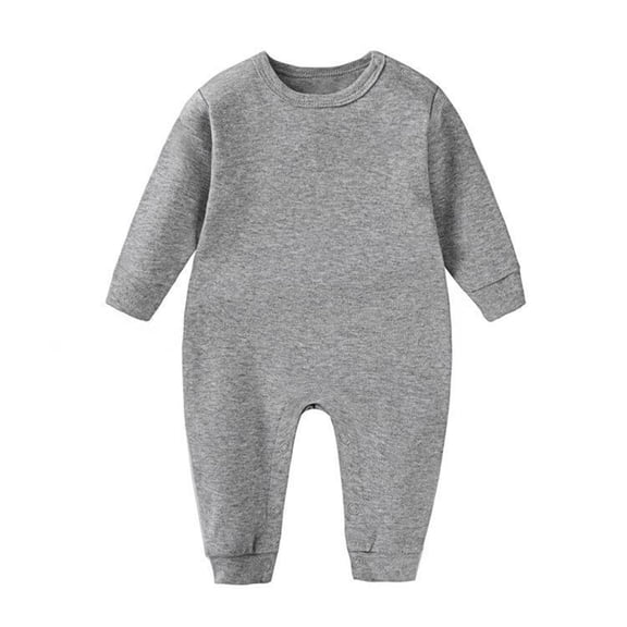 Busydd Baby Girl Romper 0-24 Months Breathable Cotton Round Neck Baby Boy Romper Comfortable Solid Color Long Sleeve Newborn Infant Onesie 0-3 Months