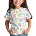 thumbnail image 2 of Coerni Kids Cow Print Shirt Boys & Girls Breathable Crewneck Short Sleeve Tees Colorful Cow Print Tops Casual Versatile Summer Outfit, 2 of 9