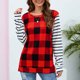 thumbnail image 1 of Pntutb Mujer Moda Casual Manga Larga Cómodo Lattice Stripe Sudadera tops Blusa Pntutb Pntutb-3789, 1 of 5