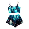 thumbnail image 1 of asddcavvf Ensembles de Pyjama pour Femmes 2 Pcs Imprimé Dessin Animé Halloween Ensemble de Shorts de Pyjama, 1 of 3
