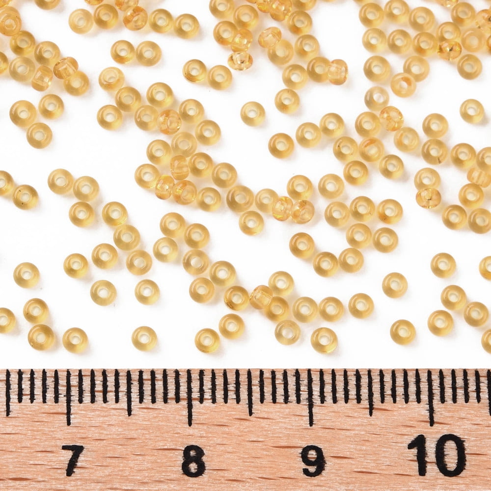 1Bag 12/0 Grade A Round Glass Seed Beads Transparent Colours Gold 12/0 2x1.5mm Hole: 0.8mm about 30000pcs/bag