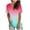 Light Blue, variant on cocolona Women's 2024 Summer Tops V Neck Short Sleeve T-Shirts Casual Loose Gradient Print Tees Blouse