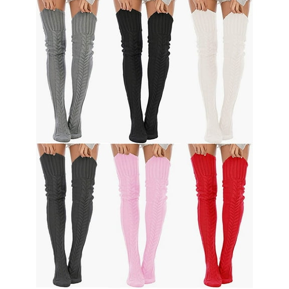 Spencer Womens Over the Knee High Socks Extra Long Thigh High Socks Warm Stocking Lady Boot Socks Leg Warmers "Deep Gray"