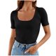 thumbnail image 2 of mfyjkho Tops Para Hacer Ejercicio Para Mujer, Camisetas Sin Mangas Informales, Holgadas, Cómodas, De Manga Corta Y Cuello Redondo Para Mujer De Moda De Verano Tops Para Hacer Ejercicio Para Mujer M, 2 of 4