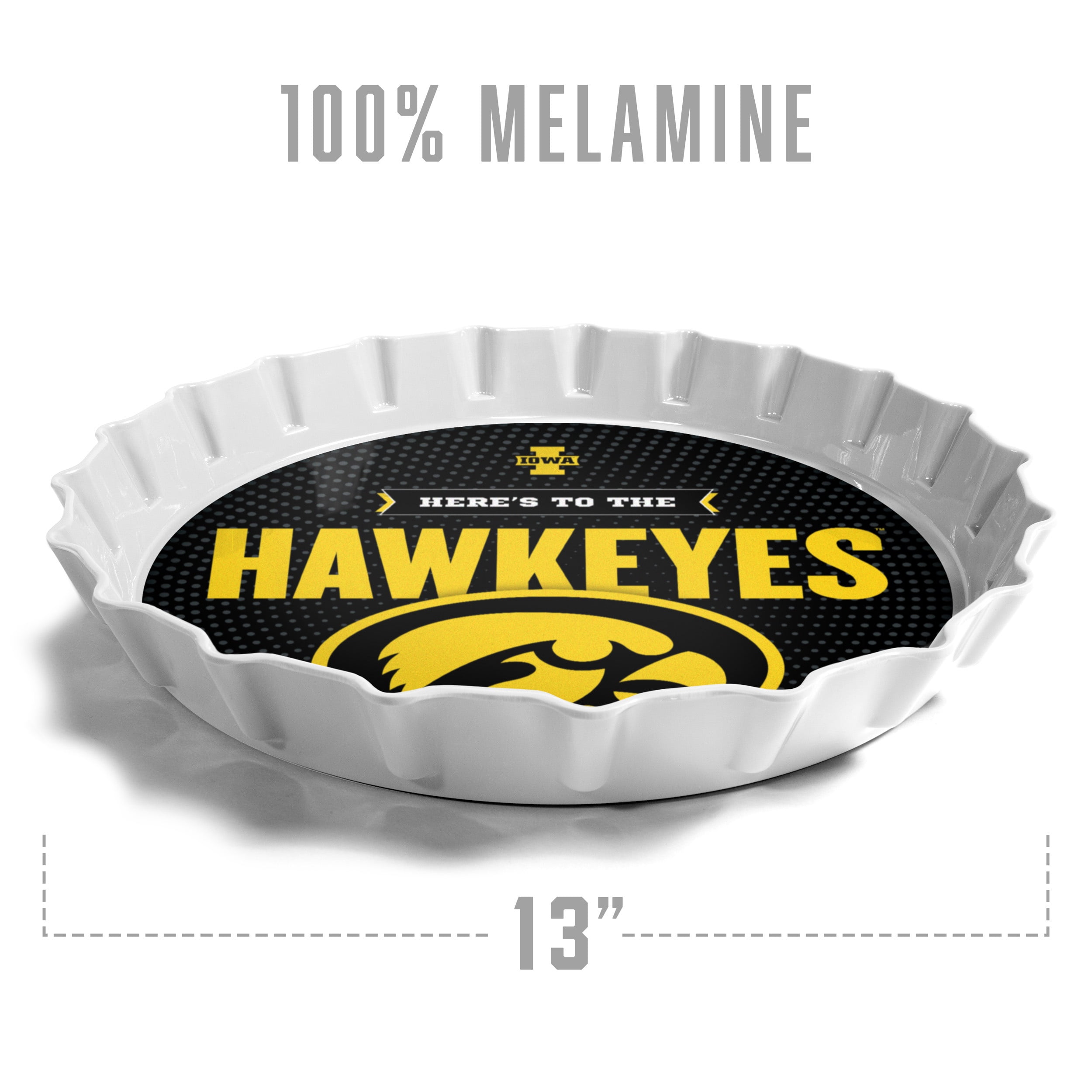YouTheFan NCAA Iowa Hawkeyes Bottle Cap Serving Tray