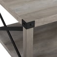 thumbnail image 4 of Pemberly Row Table Basse en Métal de 40 Pouces en Gris Lavé et Noir, 4 of 4