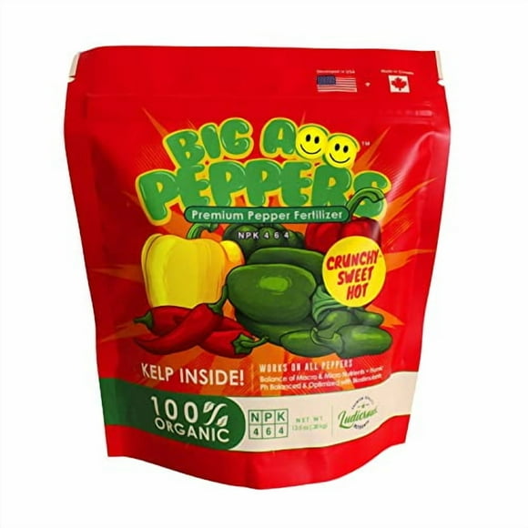 Engrais Big A Pepper – 12 oz Engrais Biologique de Qualité Supérieure pour Poivrons – Nourriture Végétale Biologique pour Jardin – Nutriments de Jardinage pour des Légumes Croustillants et Délicieux de Tous Types