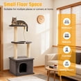 thumbnail image 3 of Cat Tree with Condo and Sisal Post, Multi-Level Cat Tower with Top Perchs, Cratching Post for Indoor Cats, Gray, 3 of 13