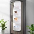 thumbnail image 6 of OhhGo Over The Door Hanging Pantry Organizer 4-Shelf Behind The Door Storage Organizer with Clear Plastic Pockets Large Capacity for Closet Bedroom Bathroom (White), 6 of 13