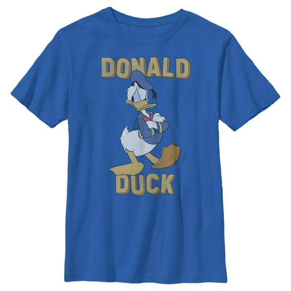 Boy's Mickey & Friends Donald Duck Grumpy Graphic Tee Royal Blue X Small