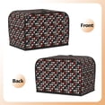 thumbnail image 3 of Lsque Houndstooth Green Red Print 2 Slice Toaster Cover , Kitchen Appliance Dustproof Protector , Toaster Protector Dustproof Kitchen Appliance Cover, 3 of 7