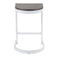 thumbnail image 5 of Industrial Demi Counter Stool in Vintage White and Espresso Wood-Pressed Grain Bamboo by LumiSource - Set of 2, 5 of 8